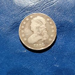 1824/2 25c Capped Bust Quarter  Dollar Twenty  Five  Cents Philadelphia 
