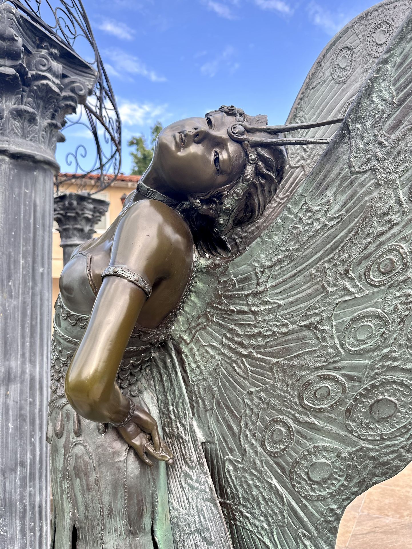 Rare Butterfly or Fairy Bronze Lady Sculpture