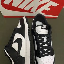 A pair of black and white shoes