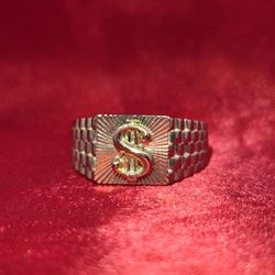 10k Gold Money Sign Ring