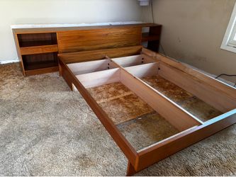 Vintage Danish Queen Platform  Bed
