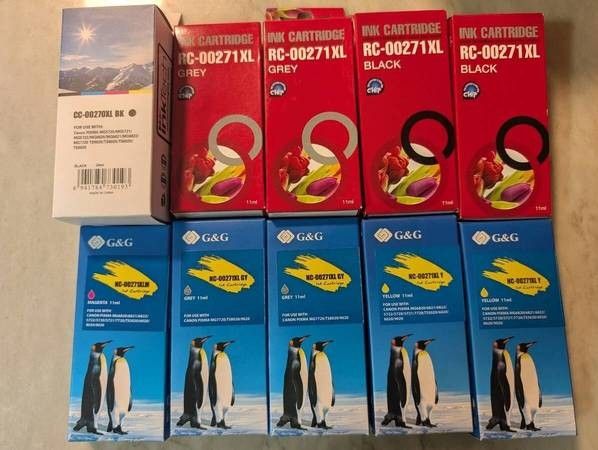 Canon CLI-271XL / PGI-270XL generic inkjet cartridges (10 pack)
