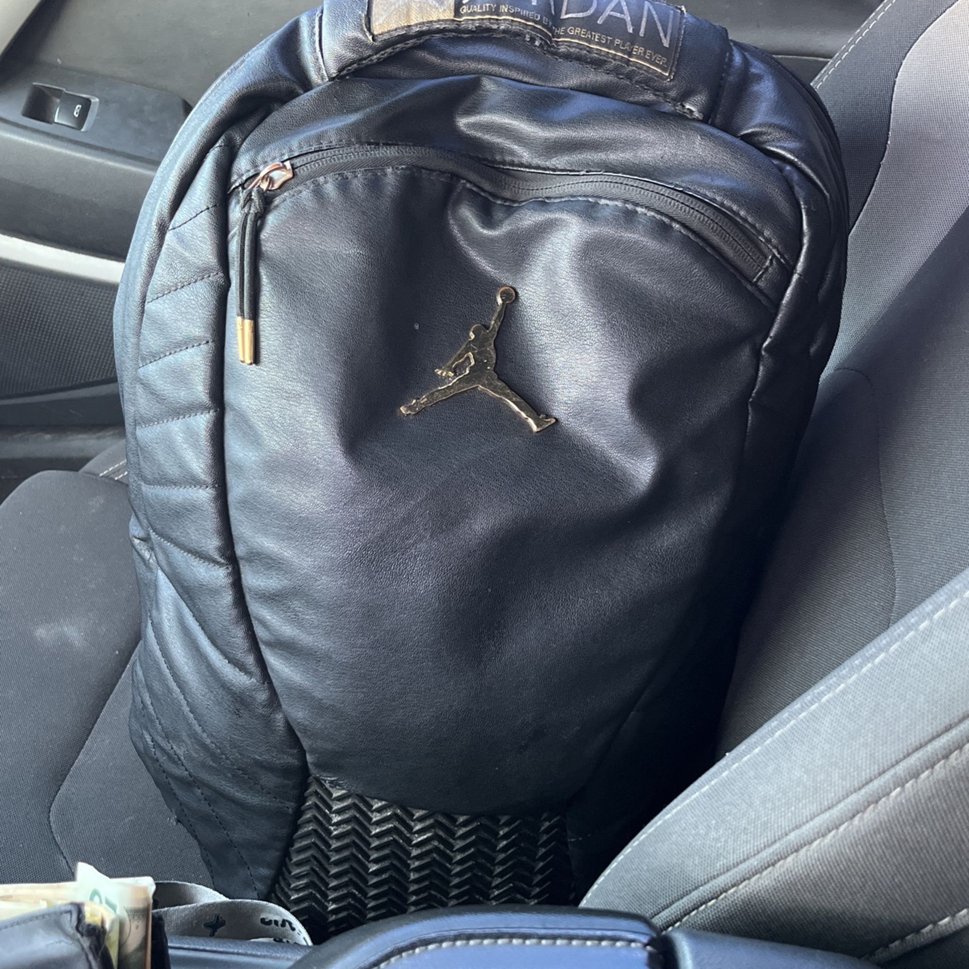 Gold Air Jordan Backpack
