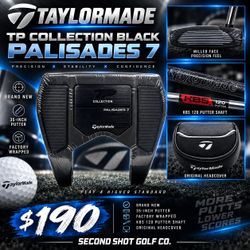NEW TaylorMade TP Black Palisades 7 Putter 35” — Factory Wrapped