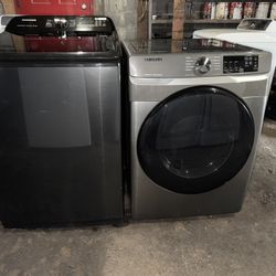 Used Like New Set Washer And Dryer Electric, Black