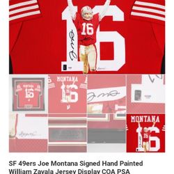 Joe Montana Signed Unframed Jersey 