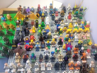 Lego minifigures ninjago harrypotter marvel sponge Bob etc.