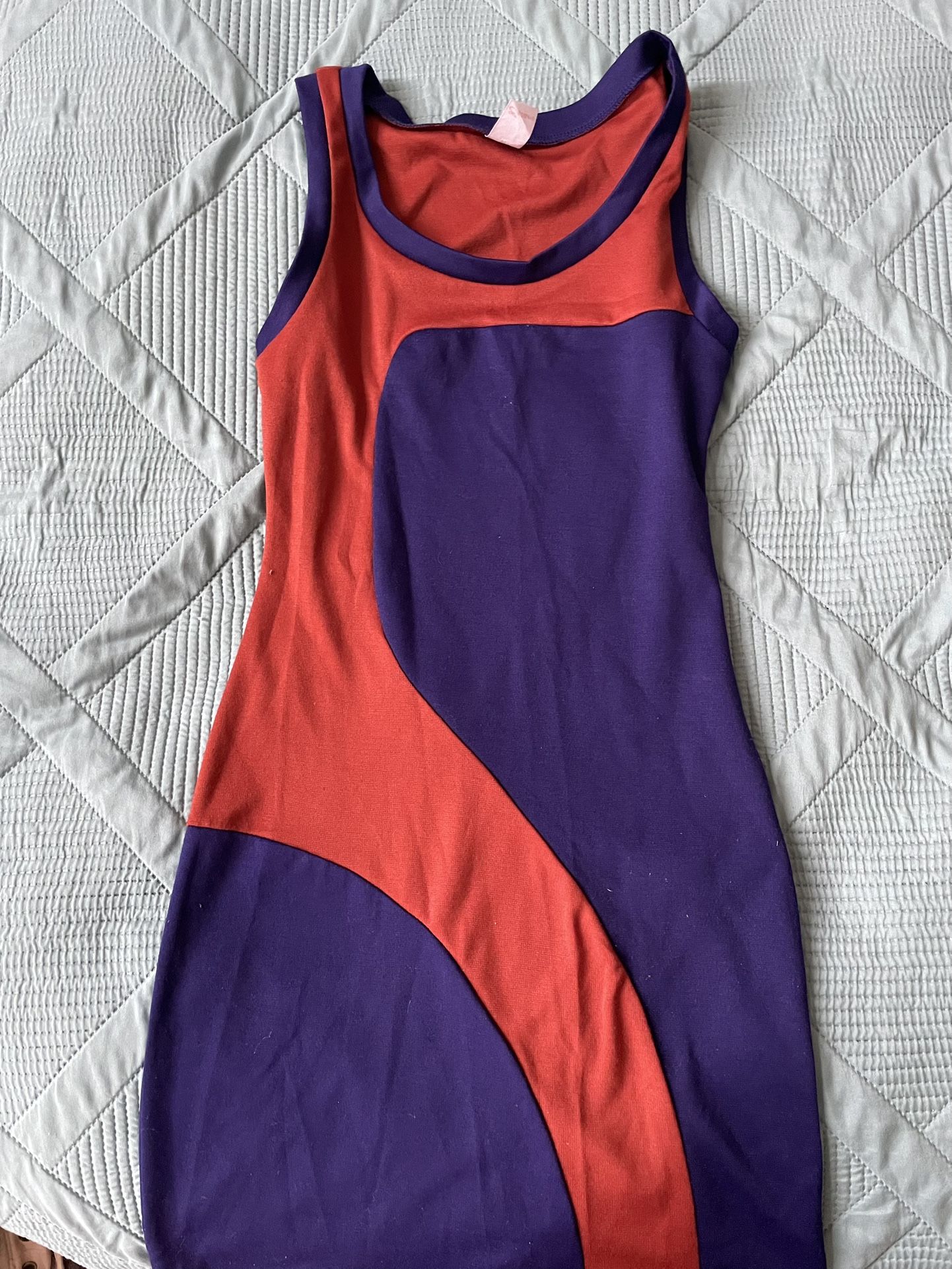 Retro Purple/Orange Dress