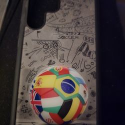 ZHEGAILIAN Case Compatible with Samsung Galaxy S22 Ultra Case,Soccer Case for Samsung Galaxy S22 Ultra Case Men Boy,Drop Protection Soft TPU Bumper Ca