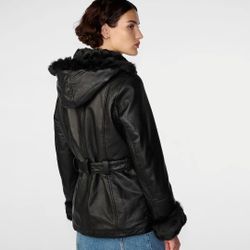Women's Genevieve Leather Coat