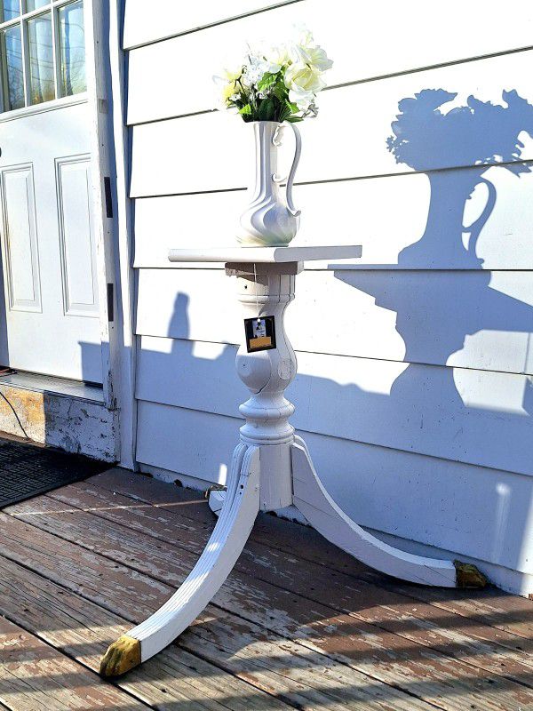 Lovely Repurposed Vintage Farmhouse Shabby Chic Plant/Flower Stand/Table