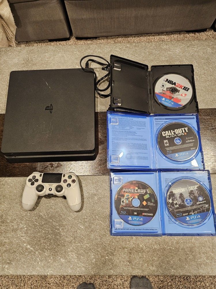 Ps4 Console, Remote And Games