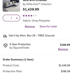 Brand New Never Used Sectional / Couch / Sofa With 5 Year Warranty 