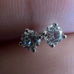 Diamond Earrings Carat Weight Is 1/3carat Created