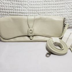 New Worthington clutch white Genuine Leather 