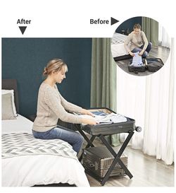 Luggage rack foldable black metal
