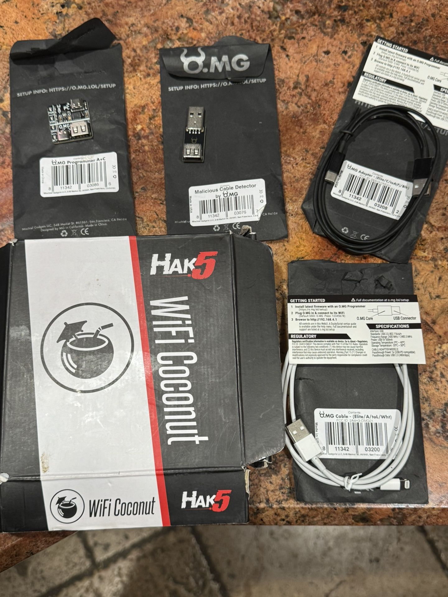 Pentesting Equipment Wi-Fi Coconut Omg Cables