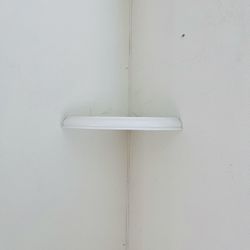 quarter-round corner wall shelf