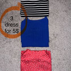 3 Pack Used Dresses Set for 5$ - Size S