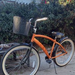 Mens beach cruiser bicycle