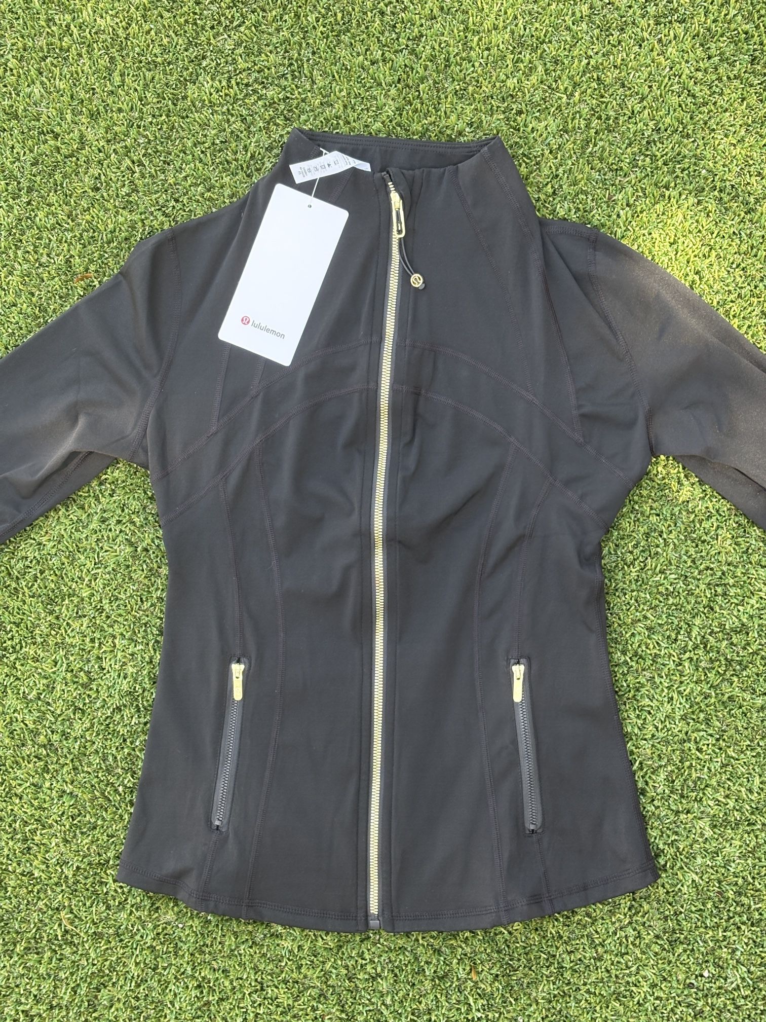 Black Lululemon Define Jacket with Gold Zipper