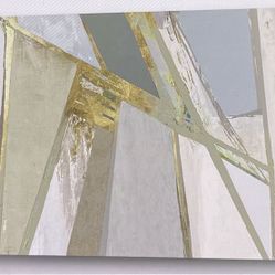 MOVING SALE: Stunning Geometric Neutral Version Museum Mounted Canvas Artwork