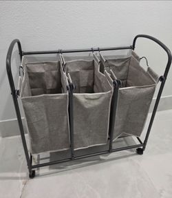 3-Section Laundry Sorter – Great Condition