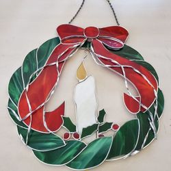 Hanging Holly Stained Glass