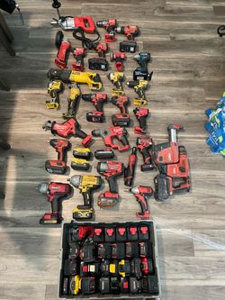 Large Lot of Power Tools Milwaukee DeWalt Makita Hilti