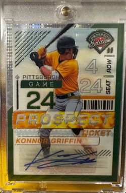 2024 Panini Prospects Konnor Griffin Prospect Ticket Green Ice Auto RC #/25