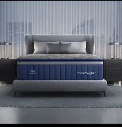 Sweetnight Queen 12'' Cooling Hybrid Mattress with Memory Foam & Pillow Top-only used16 days