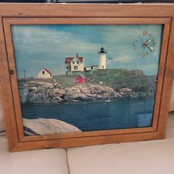 Battery Operated Lighthouse Wall Clock