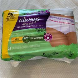 Brand New - Always Discreet Maximum Protection Underwear Size XXL