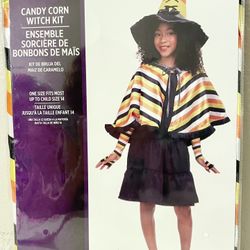 Costume “Candy Corn Witch Kit” • One Size Fits Most • Up To Child Size 14 • Brand New
