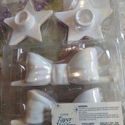 Taper Holders Ceramic 10 Pack Start 10 Pack Bows 