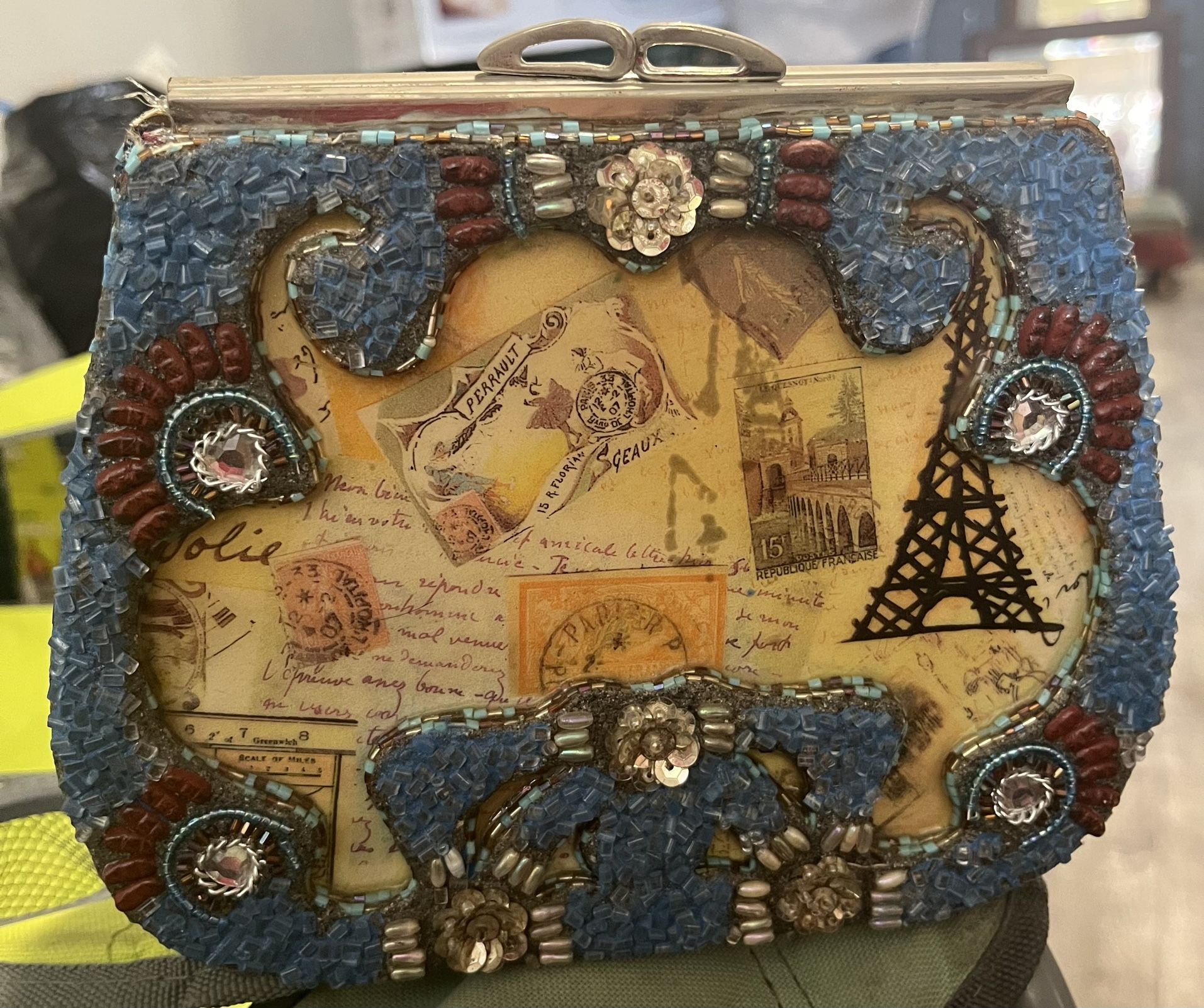 Mary Frances unique beaded Handbag