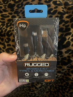 Type C & Micro Cable 2 In 1 Charging Cord 10ft