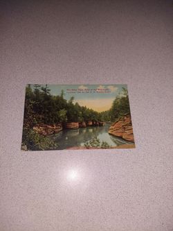 RARE VINTAGE 1915 THE NAVY YARD, DELLS OF WISCONSIN UNUSED POSTCARD