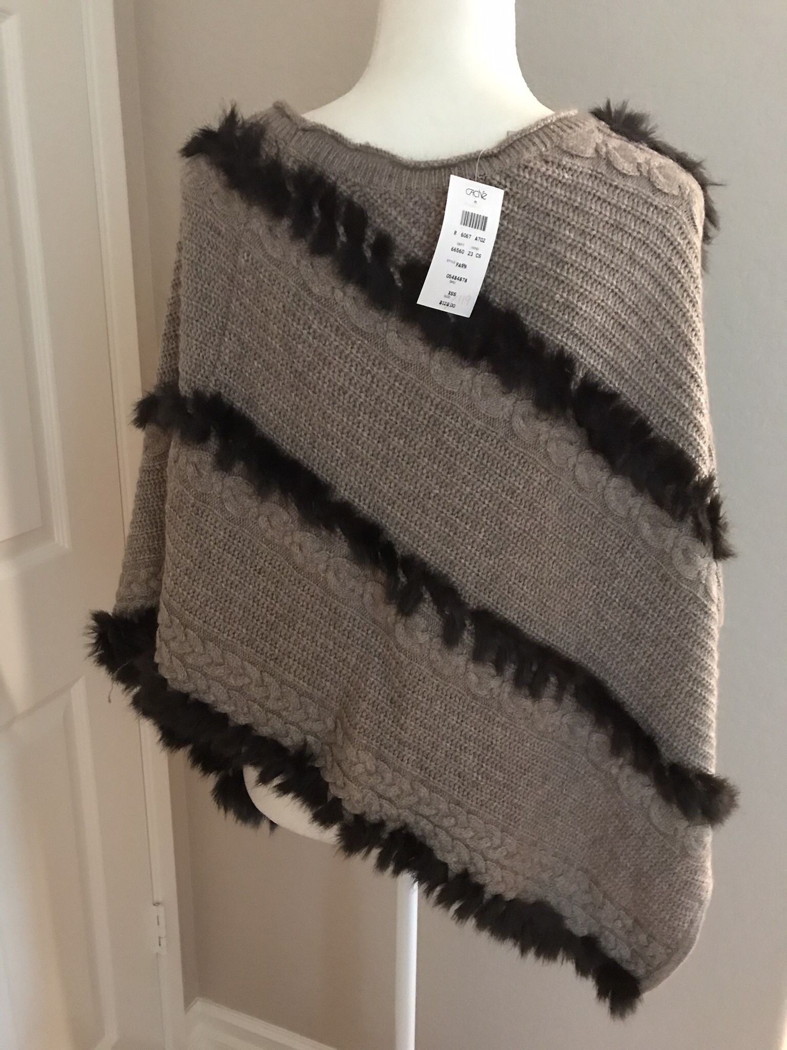 New Poncho Fir Trim $45