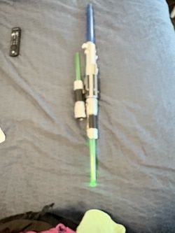 Dual-Blade Lightsaber Toy with Light-Up Blades