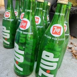 Vintage 7 Up Bottles