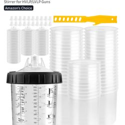 Disposable Paint Spray Gun Cup Kit 600ml 50 Pack for HVLP
