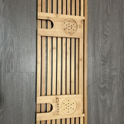 wooden bath caddy 