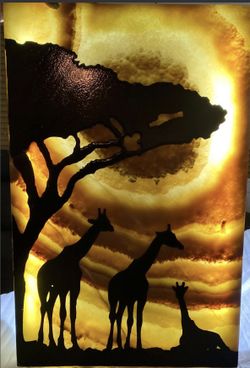 Onyx Lamp Giraffe 