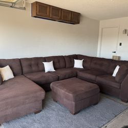 Sectional Sofa Couch Sala Ottoman 