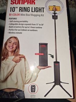 Sunpak 10" Bi-Color Ring Light Vlogging Kit