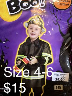NEW Firefighter Halloween Costume size 4-6