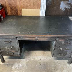 Antique Metal Drafting Desk 