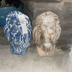 Cement Lion Heads $50 for both 