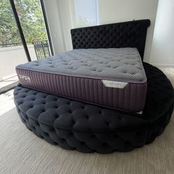 New In Box King Bed Frame With Hybrid Mattress (Read Description Below)